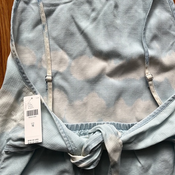 NWT Anthropologie Cloth & Stone Blue White Tie-Dye Swing Mini Dress Size Medium - Picture 8 of 9